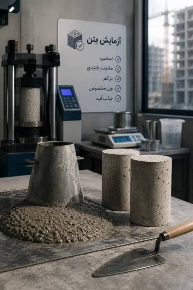 آزمایش بتن و میلگرد