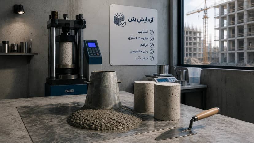 چند نمونهٔ بتن لازم دارم و برگه‌اش کِی می‌آید؟ راهنمای مالک